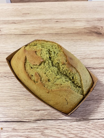 ホットケーキミックスの抹茶パウンドケーキの写真