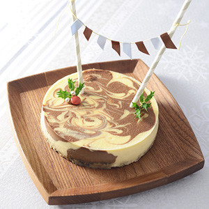 マーブルベイクドチーズケーキの画像