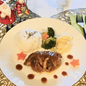 ラク家事クリスマス 鶏もも肉の赤ワイン煮