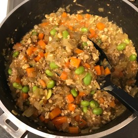 2歳児大好き♫茅の舎出汁でドライカレー