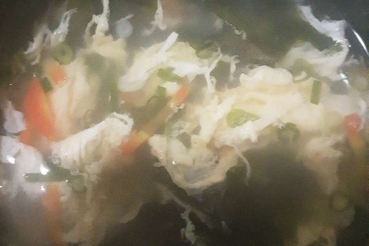 にんじんとワカメ溶き卵スープ レシピ 作り方 By 月 クックパッド