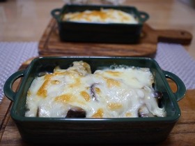 きのことナスと蓮根のグラタン