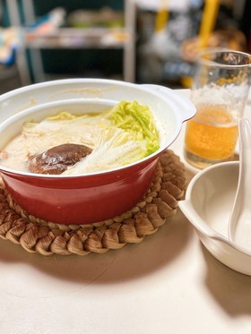 簡単!しょうが・豆乳鍋(豚バラ・白菜)♪