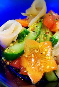 薩摩鶏のハムと野菜のマリネ