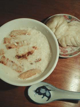 台湾風豆乳スープ　β東肉味噌の画像