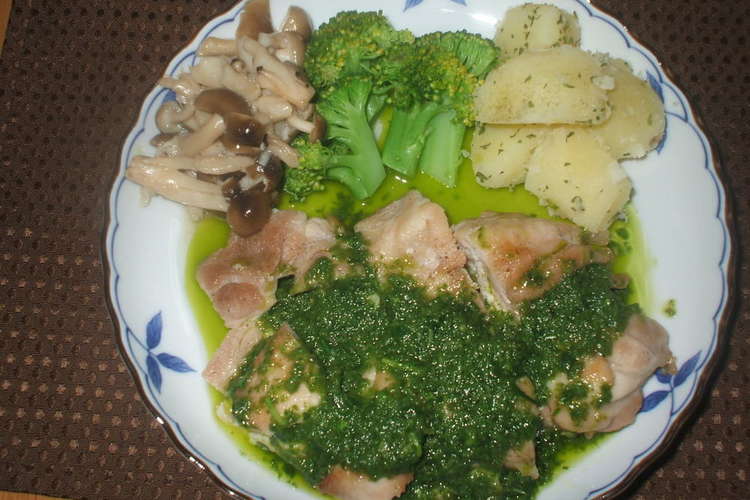 チキンソテーのジェノベーゼソース レシピ 作り方 By あんちゃん8061 クックパッド 簡単おいしいみんなのレシピが364万品