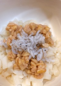 離乳食中期✩しらすと納豆のうどん