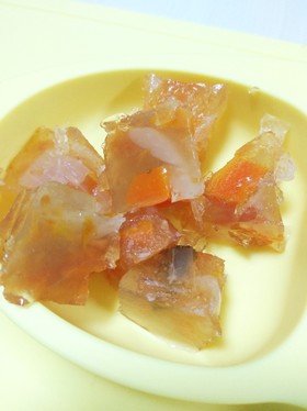 手づかみ離乳食♡野菜スープのゼリー