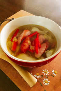 冷凍食品♡野菜スープ（ソーセージ）