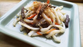 犬ご飯 ハツたっぷり焼うどん