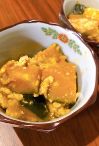 塩麹★簡単 かぼちゃのそぼろ豆腐煮