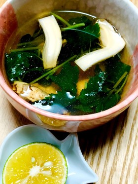 麺つゆで作る☆松茸の土瓶蒸し風スープ♪
