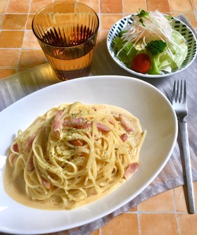 包丁も火も使わない★簡単全卵カルボナーラ