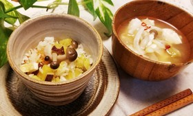 薬膳・秋に食べたいさつまいも&きのこご飯