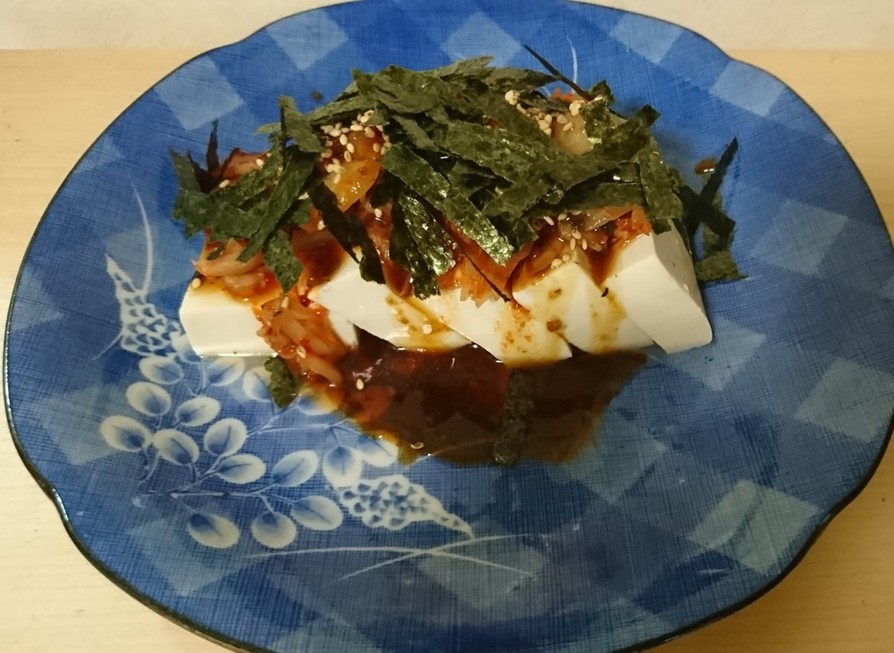 豆腐とキムチの焼き肉屋風の画像