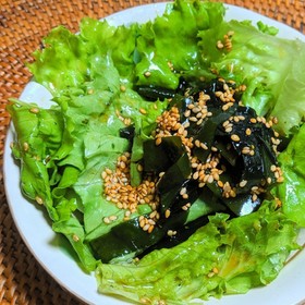 レタスとワカメの中華風サラダ