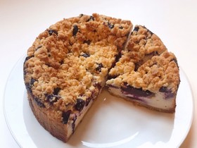 ブルーベリーのクランブルチーズケーキ