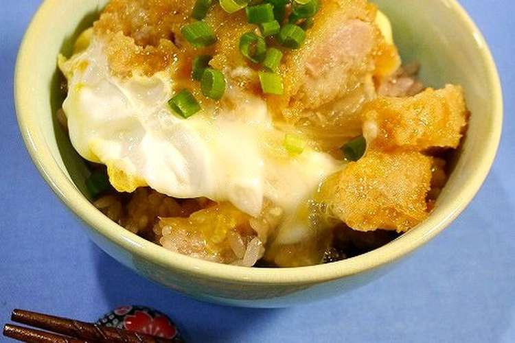 レンジで1分40秒 ほんだしカツ丼 レシピ 作り方 By だんどり亭 クックパッド