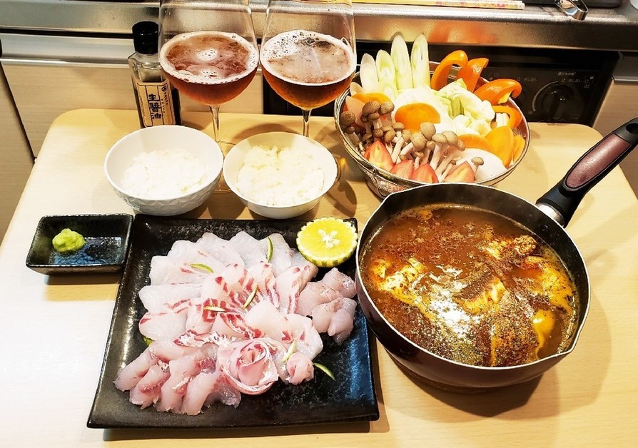 白身魚ホウボウのトムヤム鍋の画像