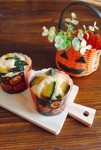 【ハロウィン】ダイソー型♡豆腐マフィン
