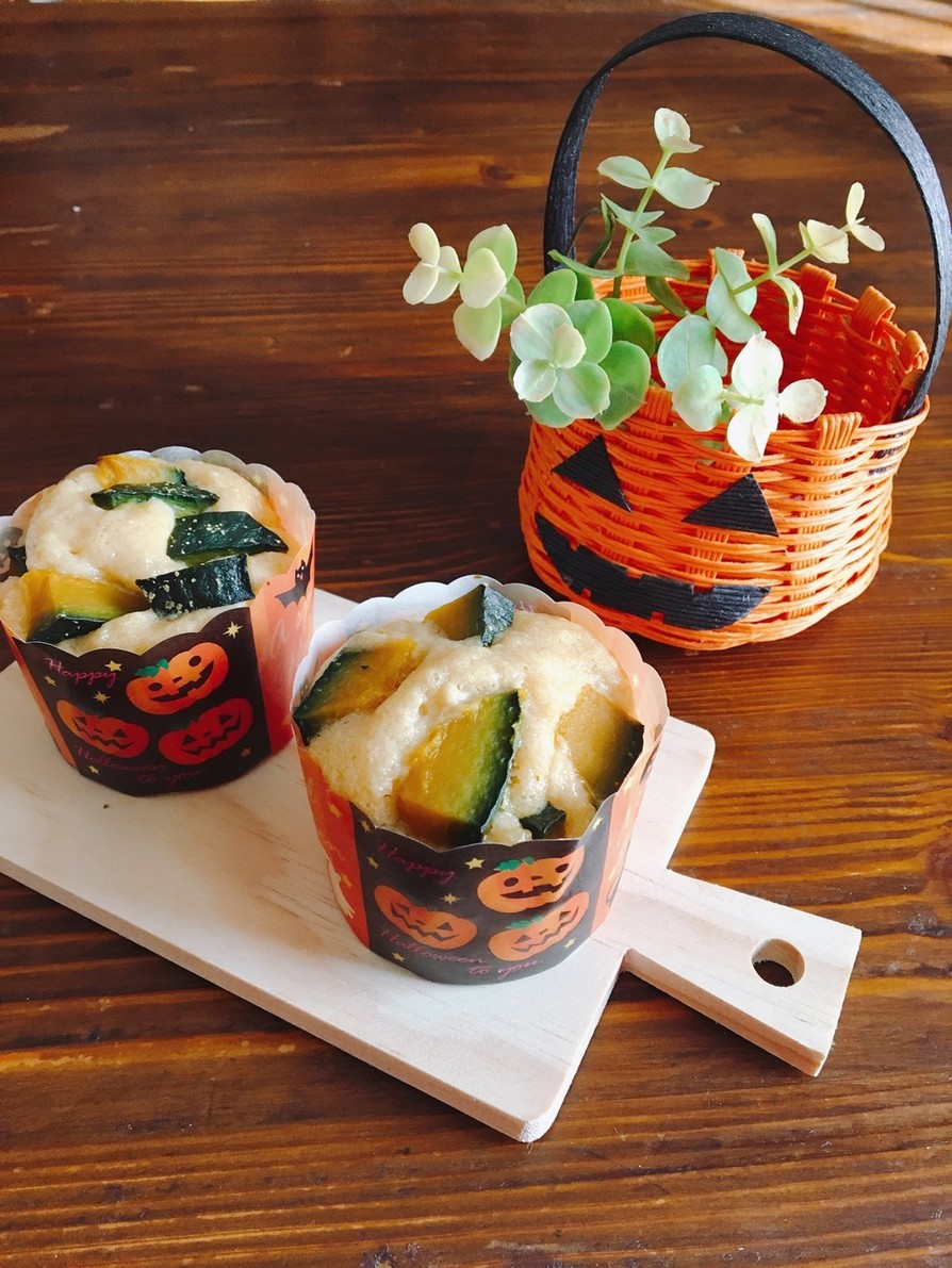 【ハロウィン】ダイソー型♡豆腐マフィンの画像