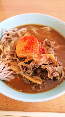 芋煮、いものこ汁リメイク☆カレーそば☆