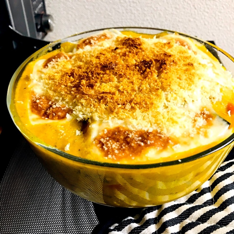 失敗したスープで里芋とかぼちゃのグラタンの画像