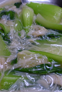 帆立缶詰と青梗菜の中華風うま煮