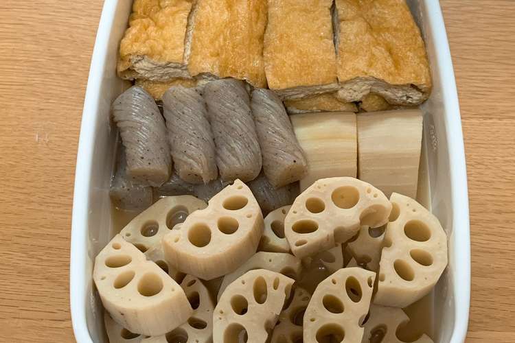 油揚げとれんこんの煮物 レシピ 作り方 By ヤマネコさん クックパッド 簡単おいしいみんなのレシピが352万品