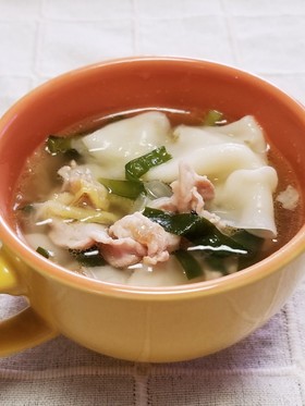 ☆簡単・美味しい♪包まない餃子スープ☆