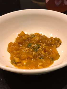 カボチャと鶏ひき肉の餡 幼児食・離乳食に