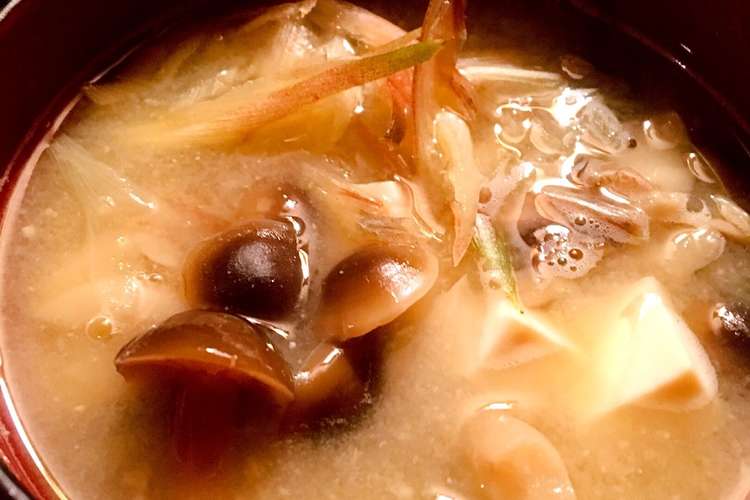 ぶなしめじと豆腐玉ねぎ ミョウガの味噌汁 レシピ 作り方 By クックpapy クックパッド