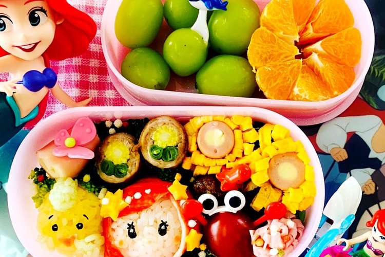 アリエル ディズニー 弁当 キャラ弁 レシピ 作り方 By Erica66 クックパッド 簡単おいしいみんなのレシピが360万品
