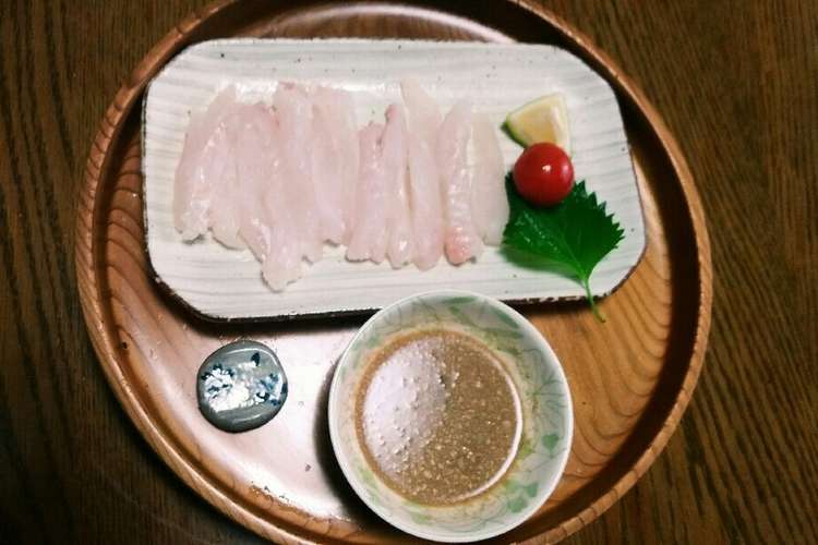ヒラメのお造りを 肝ポン酢で Q レシピ 作り方 By フラダンス17 クックパッド 簡単おいしいみんなのレシピが377万品