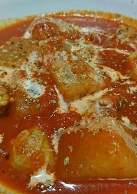 調理師さんレシピ大根と鶏モモ肉のトマト煮
