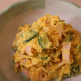レンジで簡単☆かぼちゃときゅうりのサラダ