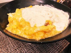 簡単☆豆腐クリームの和風オムライス
