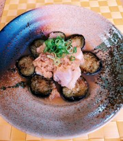 鶏肉と茄子の梅しぐれ煮の写真
