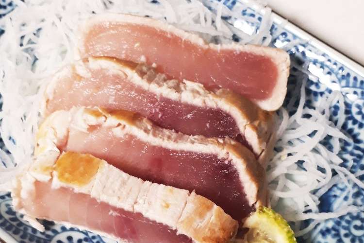 フライパンで 炙りまぐろ レシピ 作り方 By 風にふかれてysam クックパッド 簡単おいしいみんなのレシピが356万品