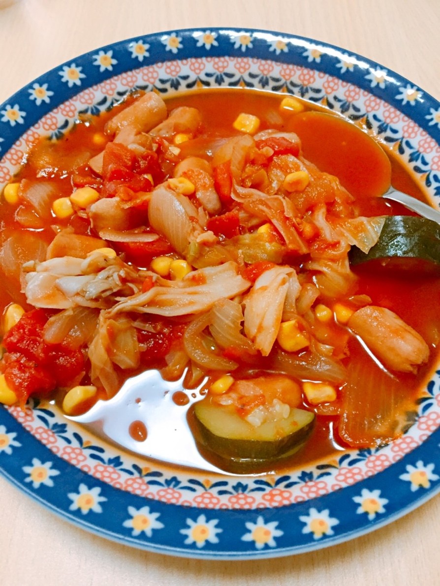 簡単お野菜たっぷりトマトスープの画像