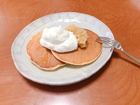 ホイップクリームに合うパンケーキ