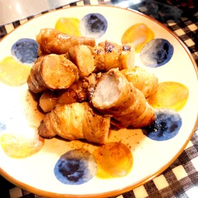 大根消費!肉巻き大根の照り焼き