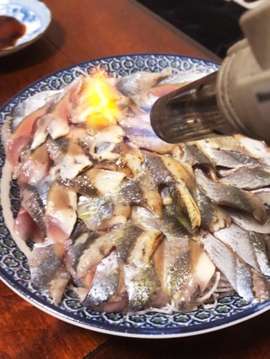 新鮮秋刀魚の炙り食い！！！の写真