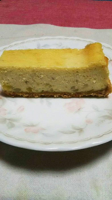 栗の甘煮チーズケーキの写真