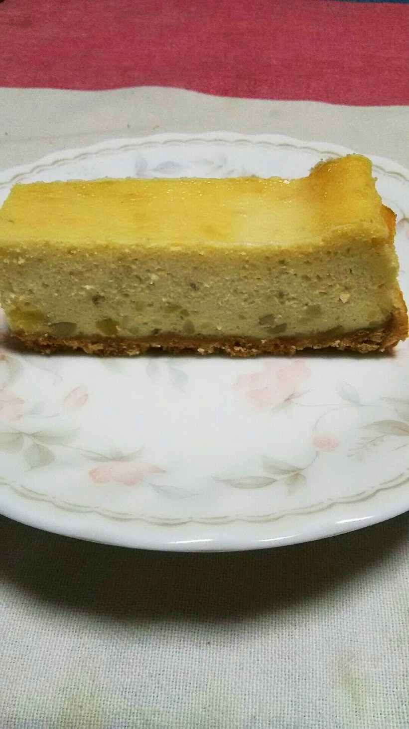 栗の甘煮チーズケーキの画像
