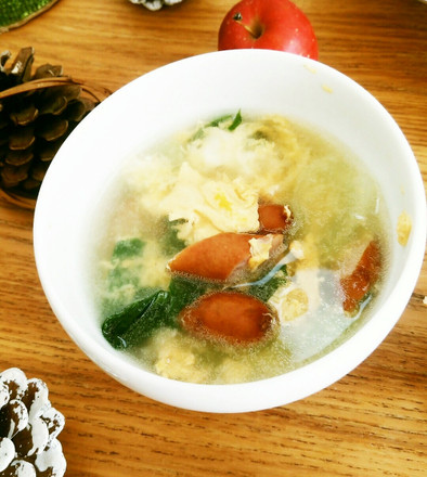 朝食に✿青梗菜とウィンナーの中華風スープの写真