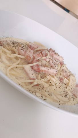 スライスチーズで作る 濃厚カルボナーラ