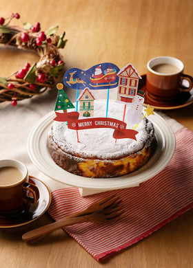 雪降る街のクリスマスバスクチーズケーキ