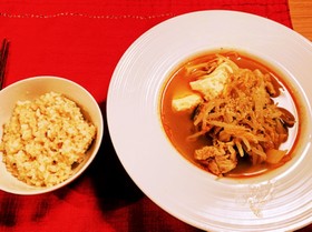 【妊婦飯、糖質オフ】純豆腐チゲ