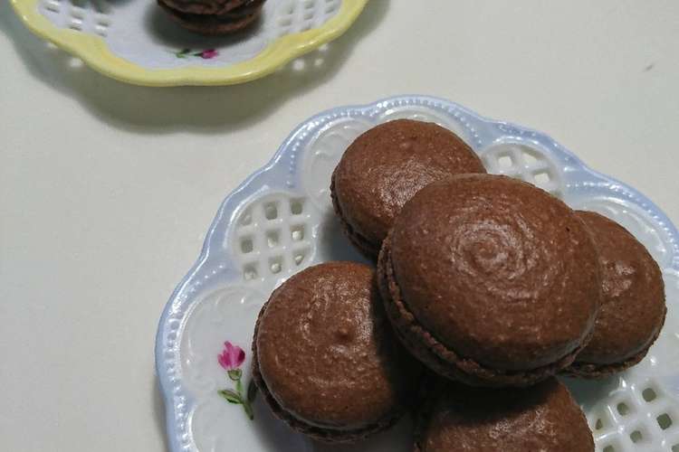 ピエもきれいにできるチョコマカロン レシピ 作り方 By Aki Oto クックパッド 簡単おいしいみんなのレシピが355万品